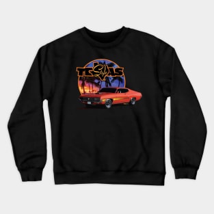 Texas-Style 1970 Torino Beach scene bold colors Crewneck Sweatshirt